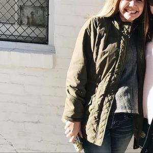 Dark Green Puffer Coat